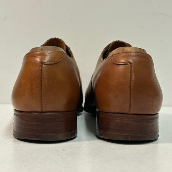 Crockett & Jones x Polo Ralph Lauren Oxford Cap Toe British Tan England 9.5 D - Picture 6 of 12